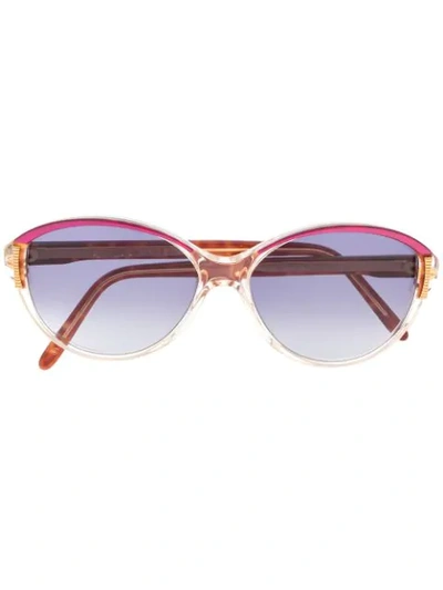 Pre-owned Saint Laurent 1970s Round Sunglasses In Pink