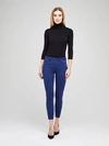 L Agence L'agence Sada High Rise Crop Slim Jeans In Crescent In Blue