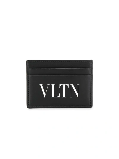 Valentino Garavani Vltn Logo-print Cardholder In Black