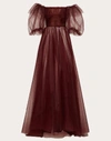 VALENTINO VALENTINO TULLE EVENING DRESS WITH POETRY DETAILING