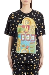 MOSCHINO COIN PRINT OVERSIZED GRAPHIC TEE,A070254402555