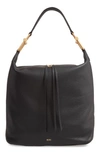 Hugo Boss Christy Leather Hobo In Black