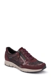 Mephisto Ylona Sneaker In Wine Nubuck