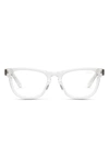 Quay Australia Mini Hardwire 50mm Blue Light Filtering Optical Glasses In Clear/ Clear Blue Light
