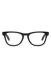 Quay Australia Mini Hardwire 50mm Blue Light Filtering Optical Glasses In Black/ Clear Blue Light