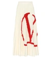 VALENTINO Macro Logo Printed Midi Skirt