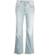 GIVENCHY Flared Distressed Light Blue Jeans