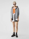 BURBERRY Vintage Check Detail Jersey Hooded Top
