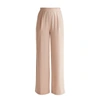 PAISIE Palazzo Trousers With Subtle Stripes & Waist Piping In Blush