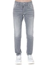 DSQUARED2 STONE WASHED LIGHT GREY COTTON JEANS,11073049