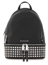 Michael Michael Kors Small Studded Leather Backpack In Black