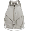 Rebecca Minkoff Julian Leather Backpack In Perla/silver