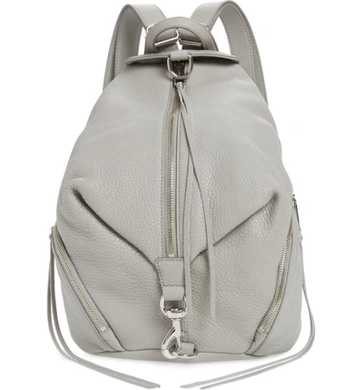 Rebecca Minkoff Julian Leather Backpack In Perla/silver