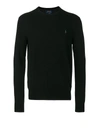 Polo Ralph Lauren Cable-knit Wool And Cashmere-blend Jumper In Black