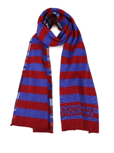 Missoni Striped Wool Blend Scarf In Multicolour