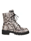 Giuseppe Zanotti Python-embossed Leather Combat Boots In Animal Print