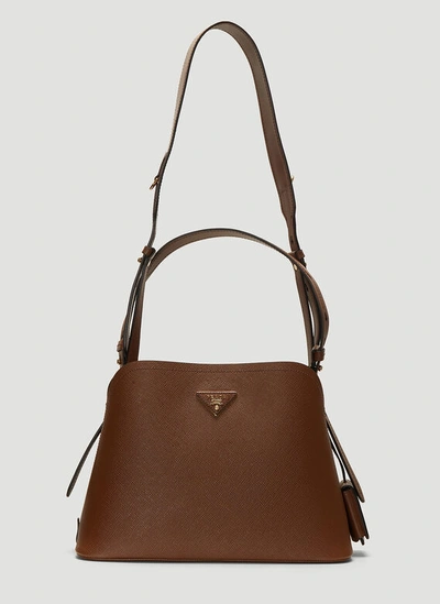 Prada Promenade Shoulder Bag In Brown
