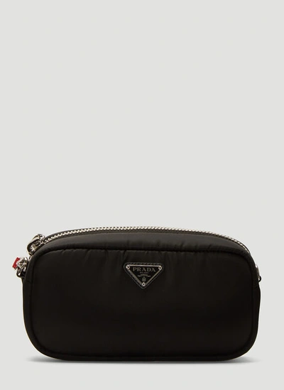 Prada Nylon Clutch Bag In Black