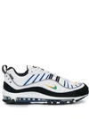 Nike Air Max 98 Prm "white/teal Nebula" Sneakers In White