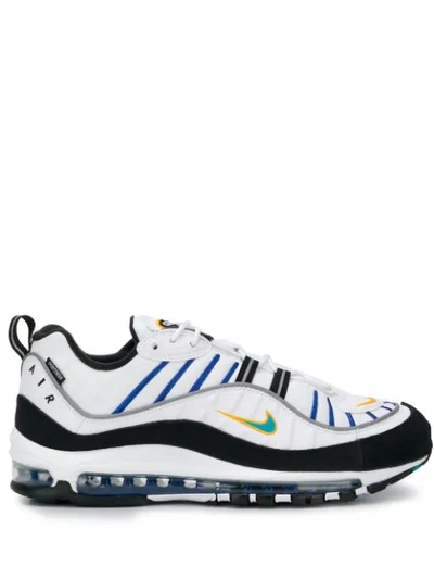 Nike Air Max 98 Prm "white/teal Nebula" Sneakers In White