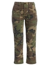 TRAVE GWEN HIGH-RISE CAMO ANKLE CARGO JEANS,400011667152