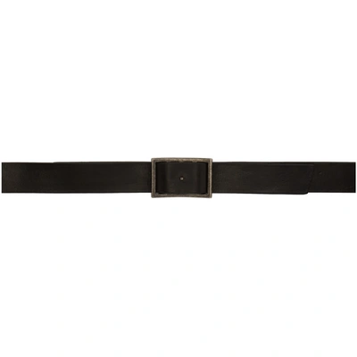 Deepti Reversible Black Leather Fuel Trigger Belt In 80 Black