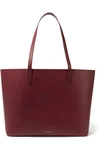Mansur Gavriel Large Leather Tote Bag In Burgundy