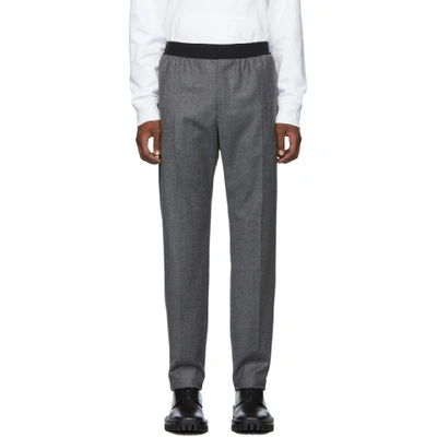 Helmut Lang Elasticated Waistband Tailored Trousers In Grey