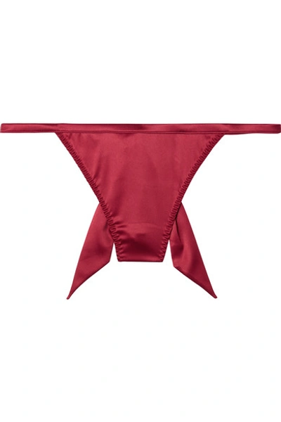 Coco De Mer X Playboy “bow Ties” 缎布丁字裤
