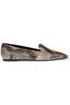 Aeyde Aurora Snake-effect Leather Loafers In Snake Print