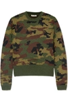 MIU MIU CAMOUFLAGE-INTARSIA WOOL SWEATER