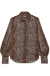 EQUIPMENT DIDINA LEOPARD-PRINT GEORGETTE SHIRT