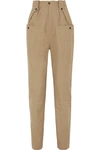 ISABEL MARANT YERRIS PLEATED COTTON-TWILL TAPERED trousers