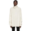 HAIDER ACKERMANN HAIDER ACKERMANN OFF-WHITE CABLE AND RIBBED TURTLENECK