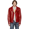 JUNYA WATANABE Red Leather Biker Jacket