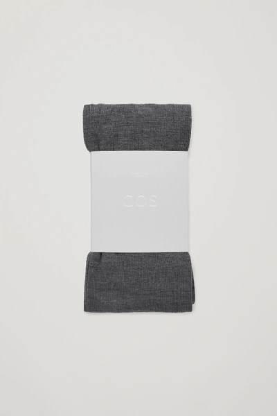 Cos Wool Tights In Grey
