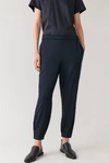 COS ELASTICATED WOOL-MIX TROUSERS,0830476002