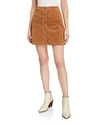 7 FOR ALL MANKIND BUTTON-FRONT MINI SKIRT,PROD224061266