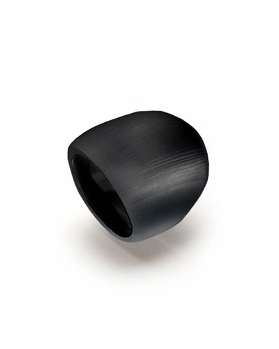 Alexis Bittar Textured Lucite Block Ring In Black