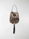 MIU MIU LEOPARD PRINT BUCKET BAG,14436380