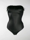 OSEREE PLUMAGE FEATHER-TRIMMED SWIMSUIT,13979568