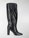 GIVENCHY PLEATED CALF HIGH BOOTS,14480832