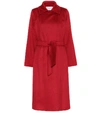 Max Mara Manuela Camel Hair Belted Wrap Coat In Red