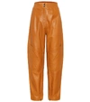 ACNE STUDIOS HIGH-RISE LEATHER trousers,P00409046