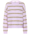 ACNE STUDIOS STRIPED WOOL AND MOHAIR SWEATER,P00409465