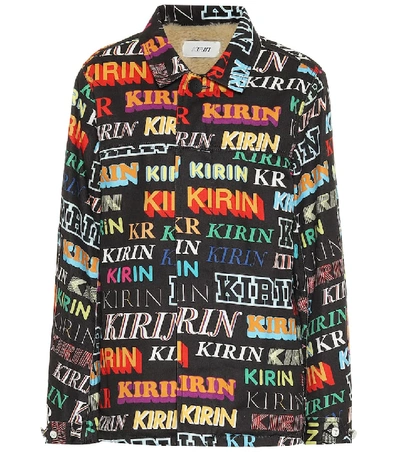 Kirin Logo Print Shirt Jacket In Black