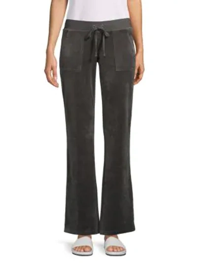 Juicy Couture Wide-leg Cotton-blend Drawstring Pants In Top Hat
