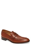 To Boot New York Flex Dress Tesoro Leather Penny Loafers In Marrone
