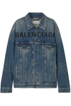 BALENCIAGA Oversized embroidered denim jacket