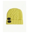 OFF-WHITE KNITTED WOOL BEANIE HAT
